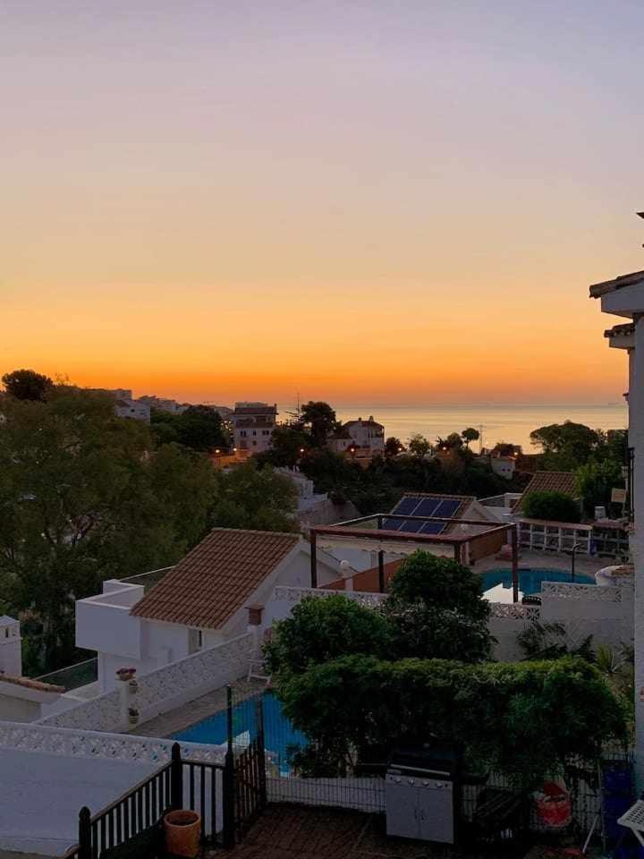 La Villa Escondida 1 Precioso Estudio Vista Al Mar Málaga Extérieur photo